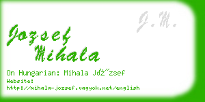 jozsef mihala business card